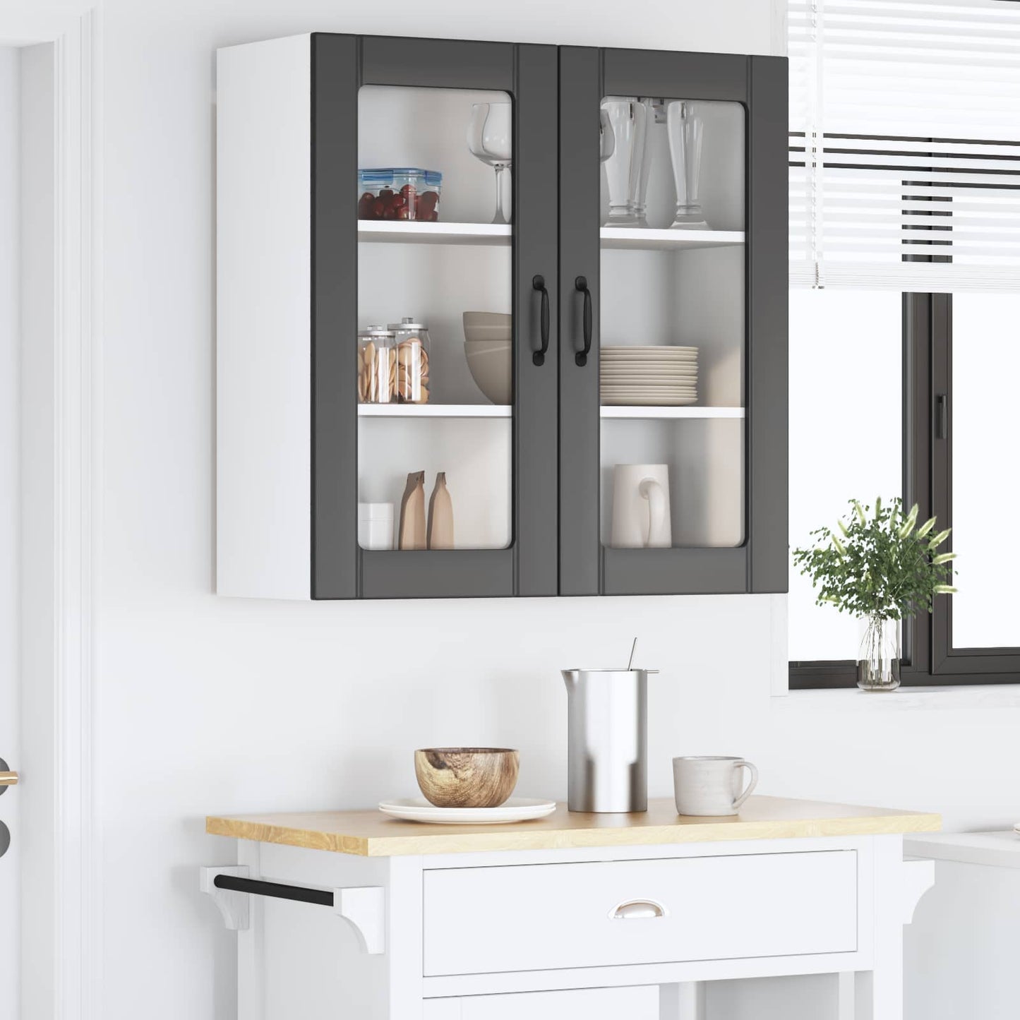 vidaXL Küchenschrank Schwarz 80 x 31 x 80 cm Holzwerkstoff