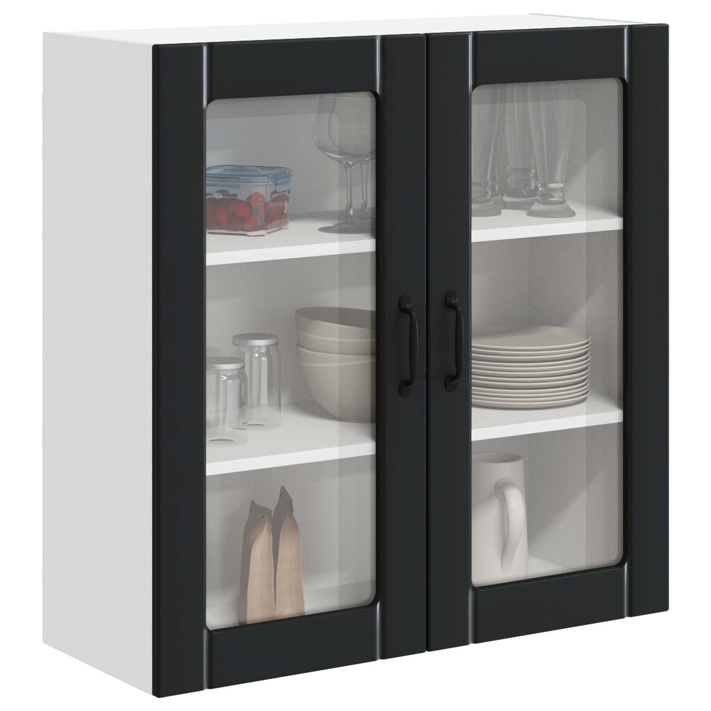 vidaXL Küchenschrank Schwarz 80 x 31 x 80 cm Holzwerkstoff