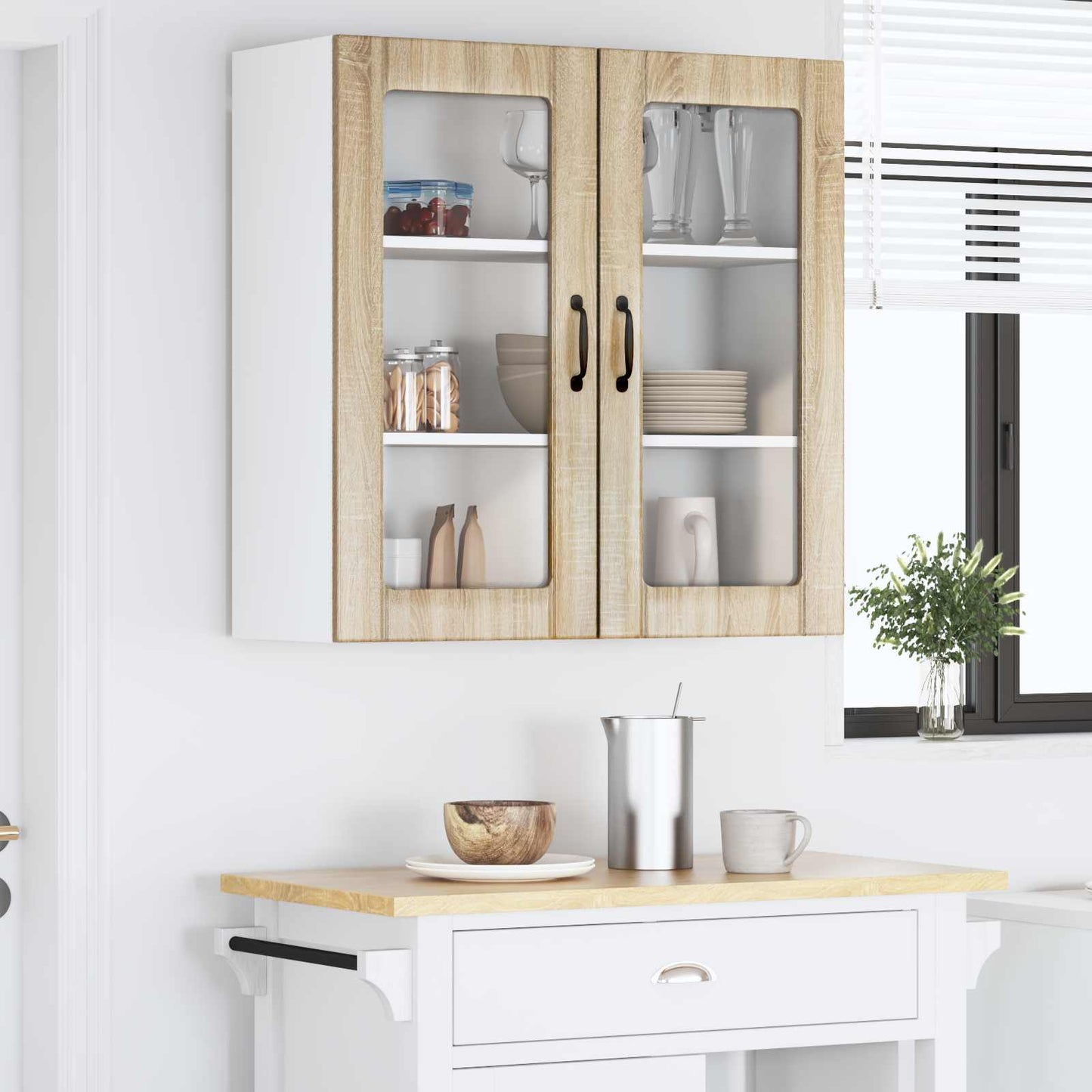 vidaXL Küchenschrank Sonoma-Eiche 80 x 31 x 80 cm Holzwerkstoff