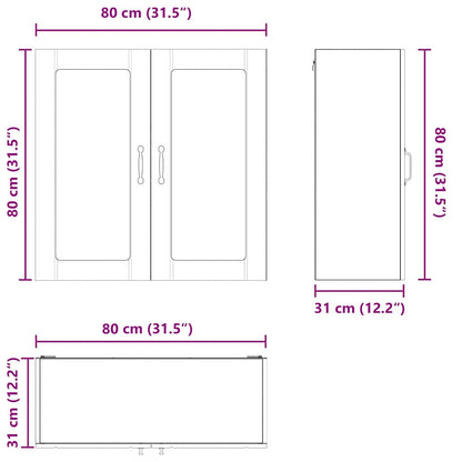 vidaXL Küchenschrank Beton Grau 80 x 31 x 80 cm Holzwerkstoff