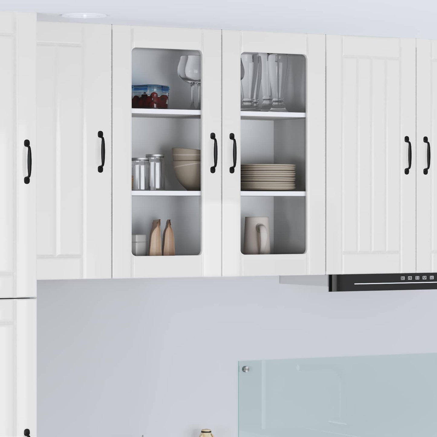 vidaXL Küchenschrank Hochglanz Weiß 80 x 31 x 80 cm Holzwerkstoff