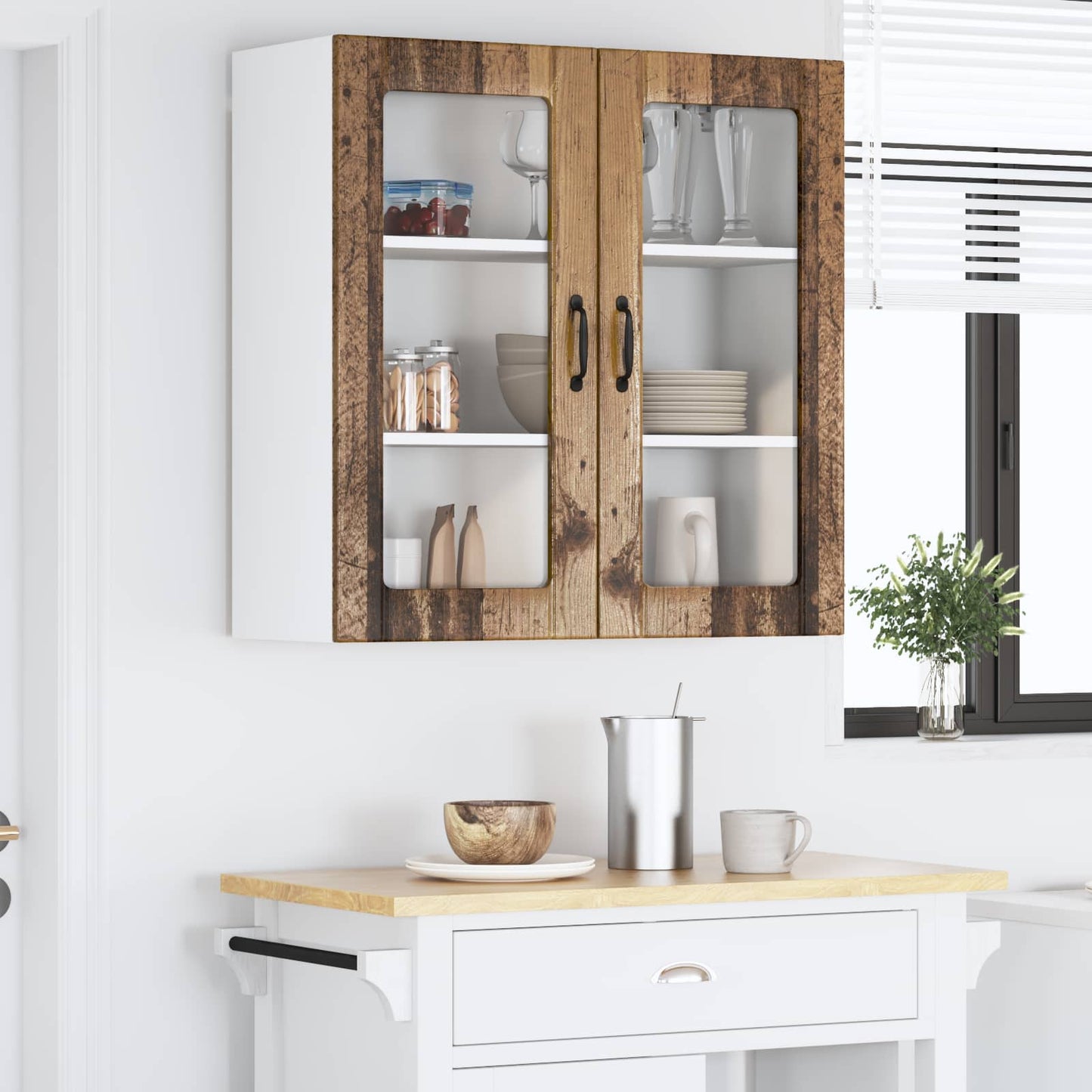 vidaXL Küchenschrank Altholz 80 x 31 x 80 cm Holzwerkstoff