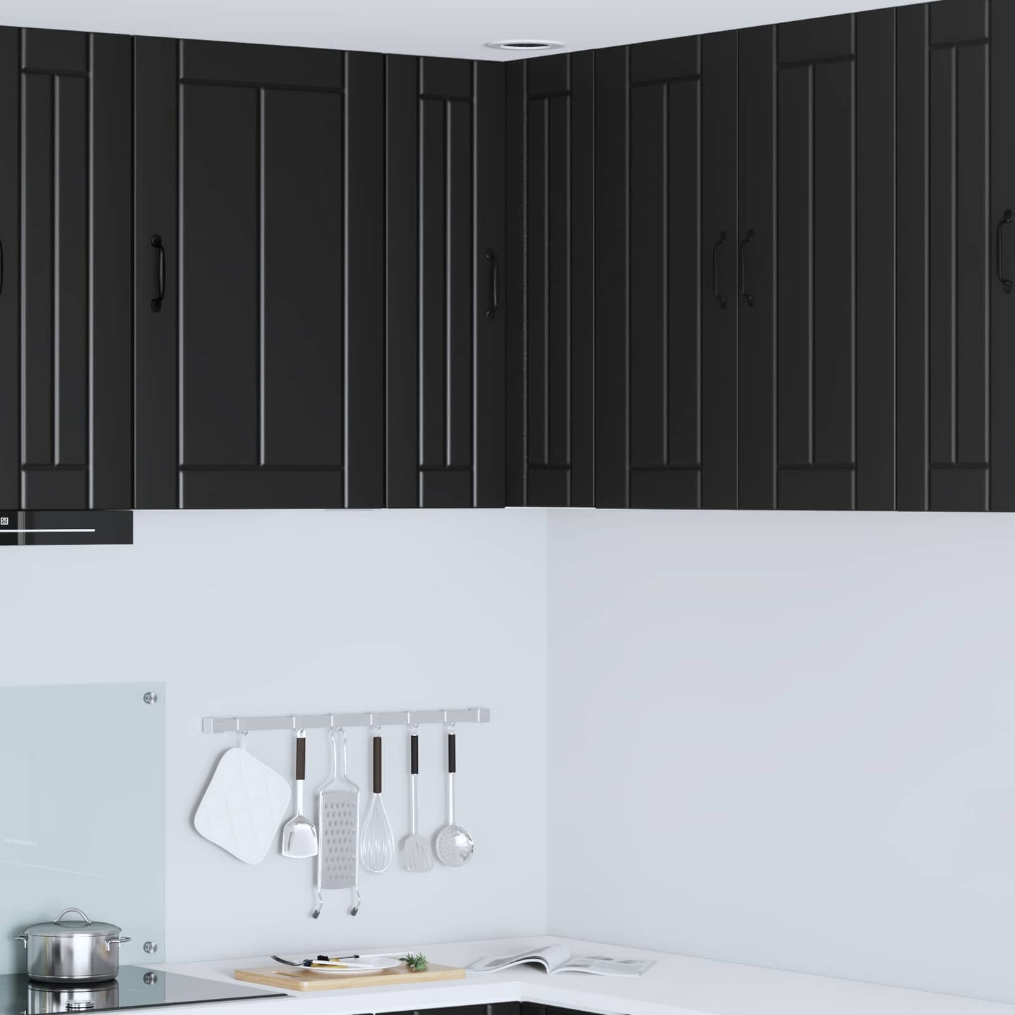 vidaXL Küchenschrank Schwarz 57 x 57 x 80 cm Holzwerkstoff