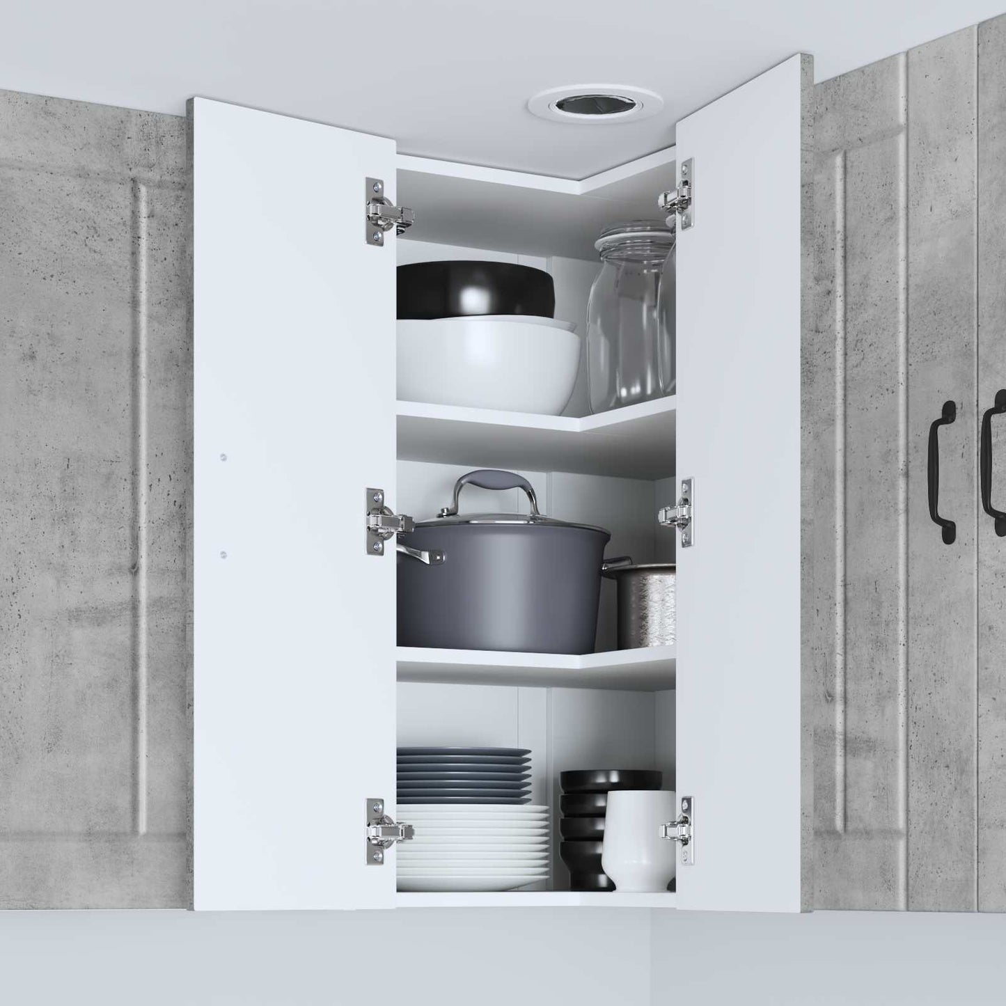 Küchenschrank Beton Grau 57 x 57 x 80 cm Holzwerkstoff