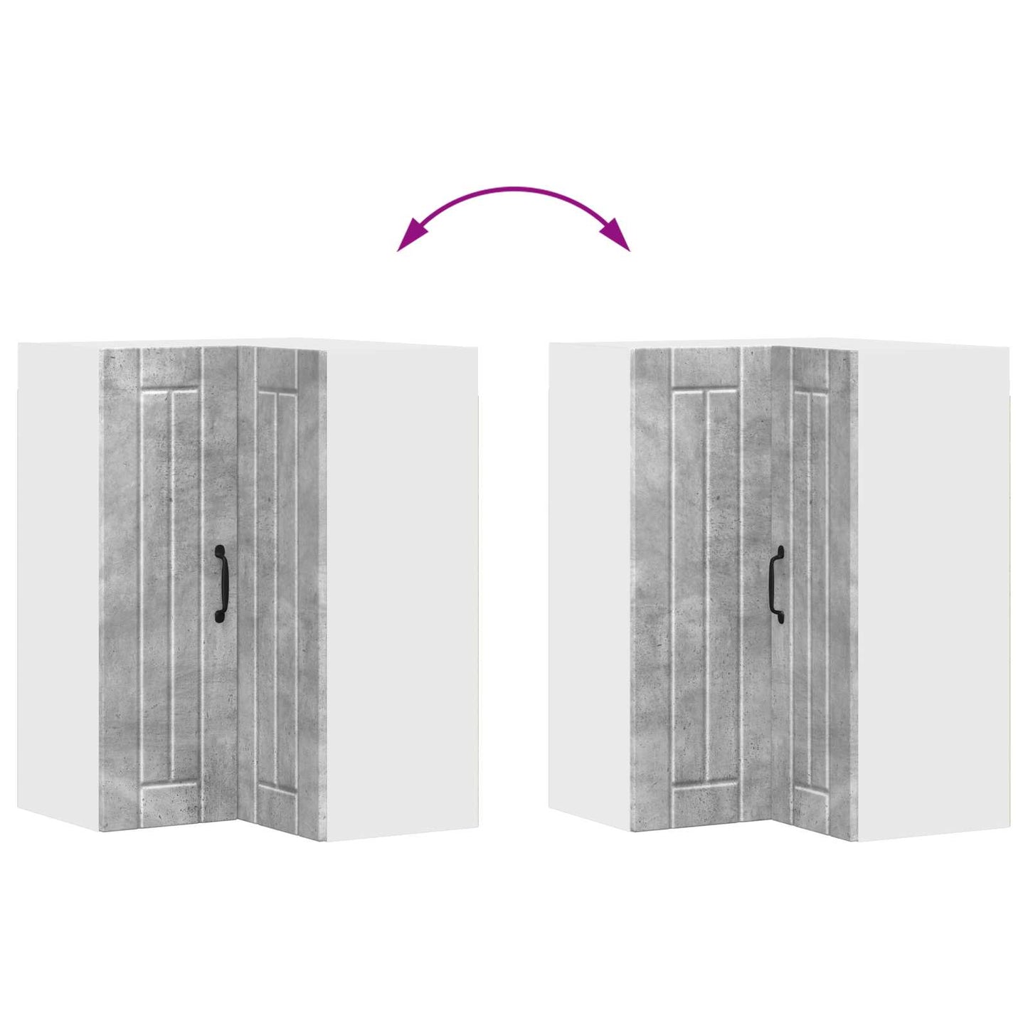 Küchenschrank Beton Grau 57 x 57 x 80 cm Holzwerkstoff