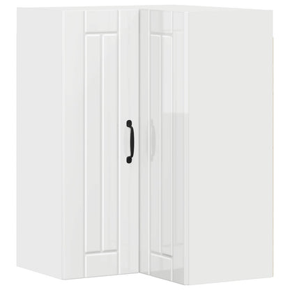 vidaXL Küchenschrank Hochglanz Weiß 57 x 57 x 80 cm Holzwerkstoff