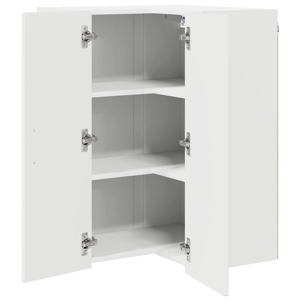 vidaXL Küchenschrank Hochglanz Weiß 57 x 57 x 80 cm Holzwerkstoff