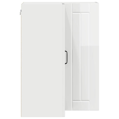 vidaXL Küchenschrank Hochglanz Weiß 57 x 57 x 80 cm Holzwerkstoff