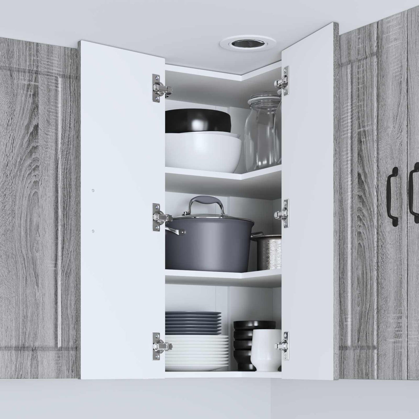 vidaXL Küchenschrank Graues Sonoma 57 x 57 x 80 cm Holzwerkstoff