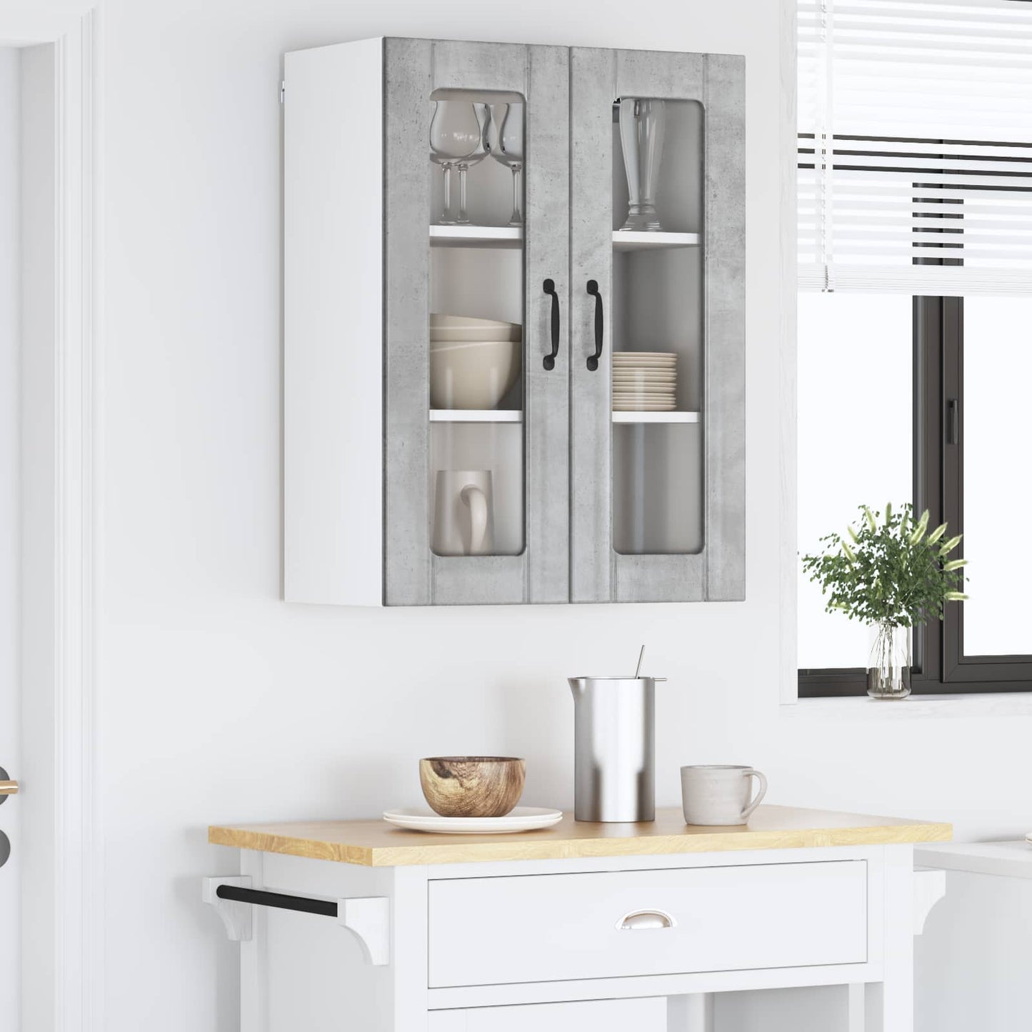 vidaXL Küchenschrank Beton Grau 60 x 31 x 80 cm Holzwerkstoff
