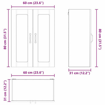 vidaXL Küchenschrank Beton Grau 60 x 31 x 80 cm Holzwerkstoff
