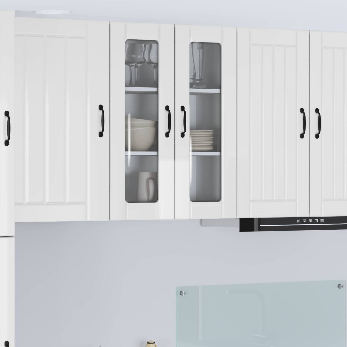 vidaXL Küchenschrank Hochglanz Weiß 60 x 31 x 80 cm Holzwerkstoff