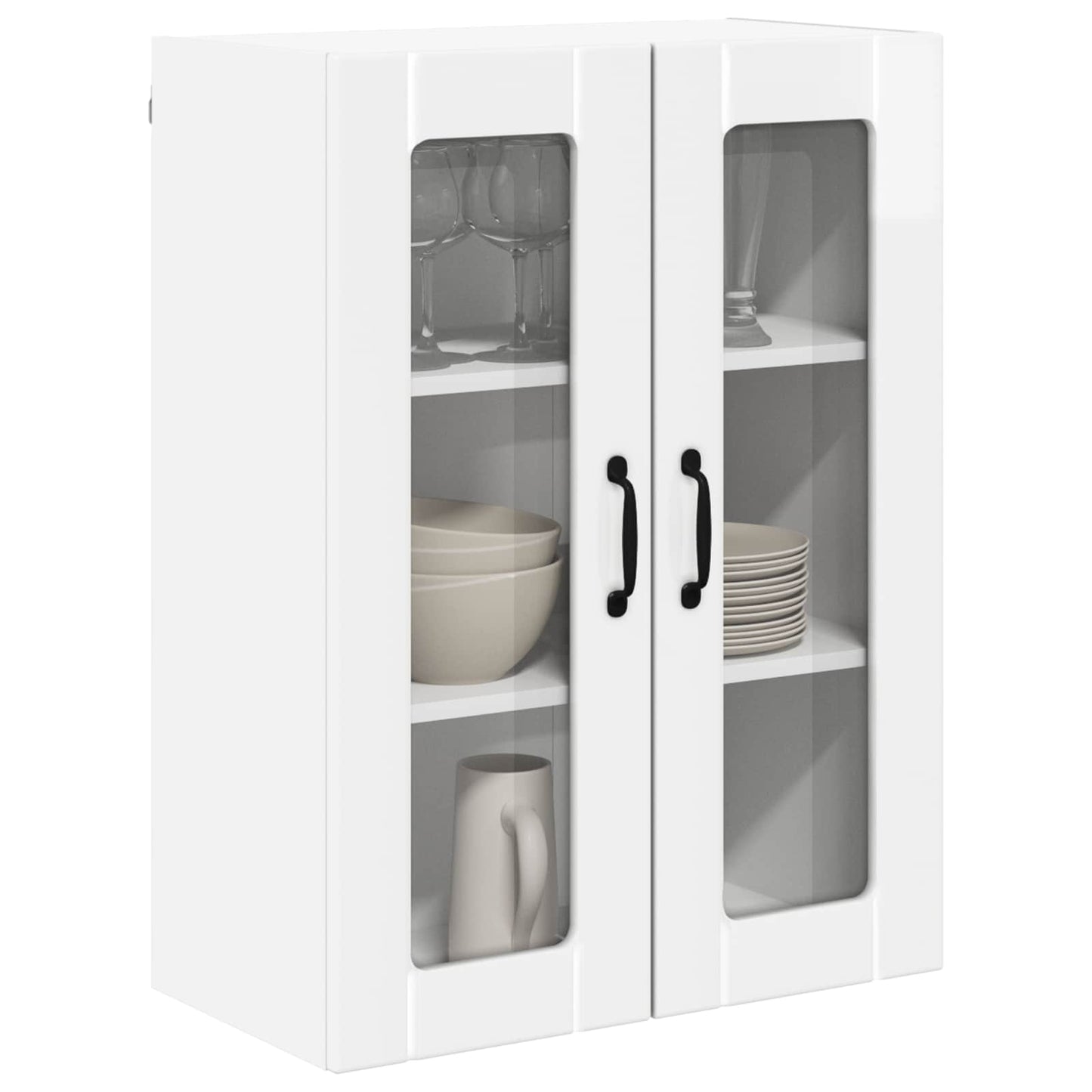 vidaXL Küchenschrank Hochglanz Weiß 60 x 31 x 80 cm Holzwerkstoff