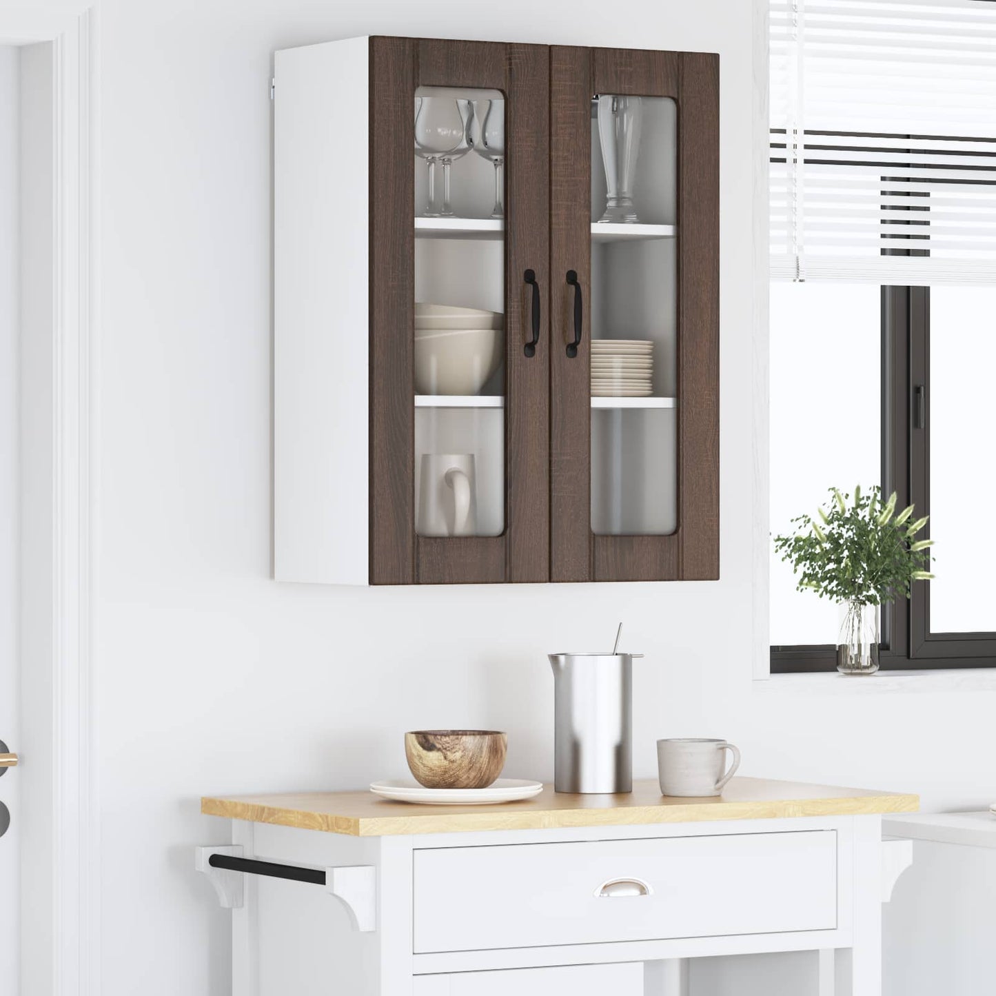 vidaXL Küchenschrank Braun Eichen-Optik 60 x 31 x 80 cm Holzwerkstoff