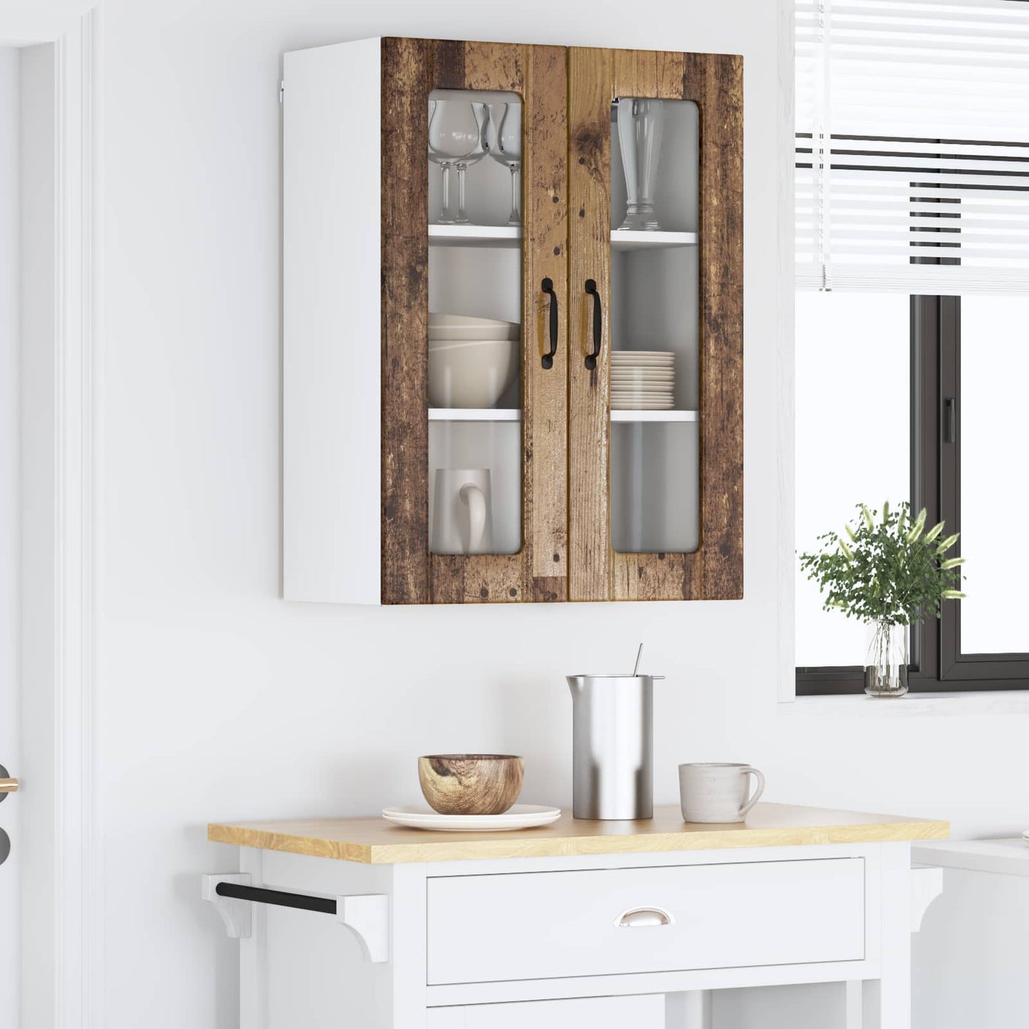 vidaXL Küchenschrank Altholz 60 x 31 x 80 cm Holzwerkstoff