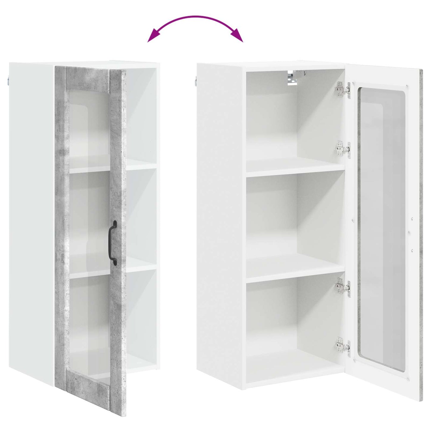 vidaXL Küchenschrank Beton Grau 40 x 31 x 100 cm Holzwerkstoff