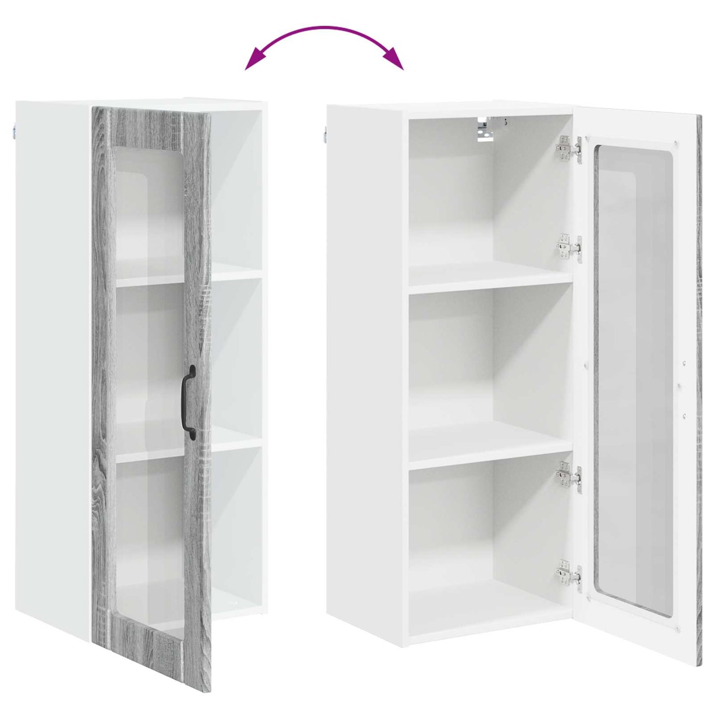 vidaXL Küchenschrank Graues Sonoma 40 x 31 x 100 cm Holzwerkstoff