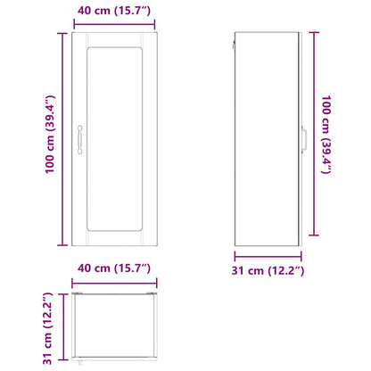 vidaXL Küchenschrank Artisan-Eiche 40 x 31 x 100 cm Holzwerkstoff