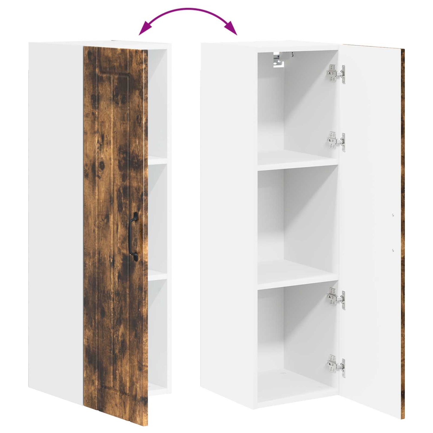 vidaXL Küchenschrank Geräucherte Eiche 30 x 31 x 100 cm Holzwerkstoff
