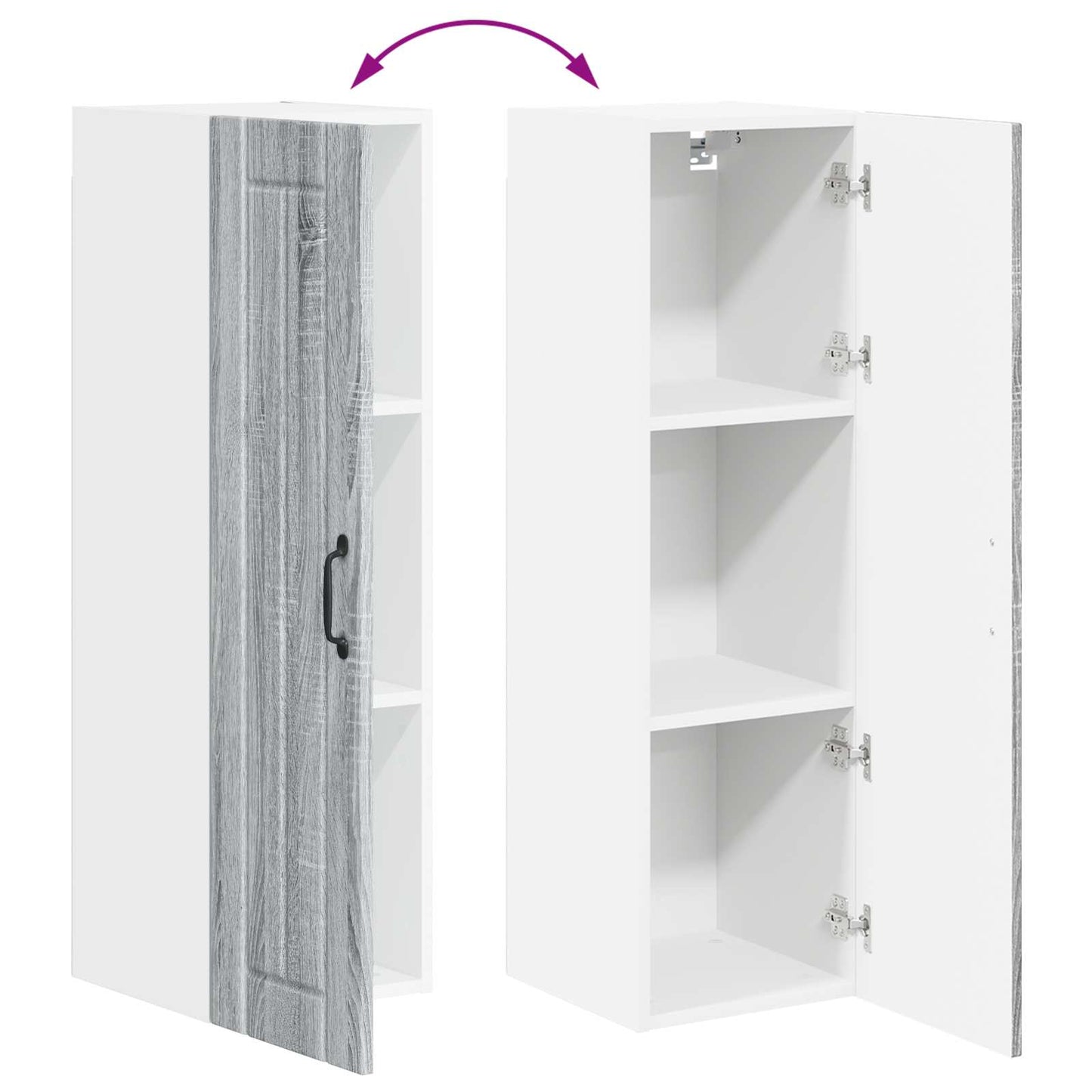vidaXL Küchenschrank Graues Sonoma 30 x 31 x 100 cm Holzwerkstoff