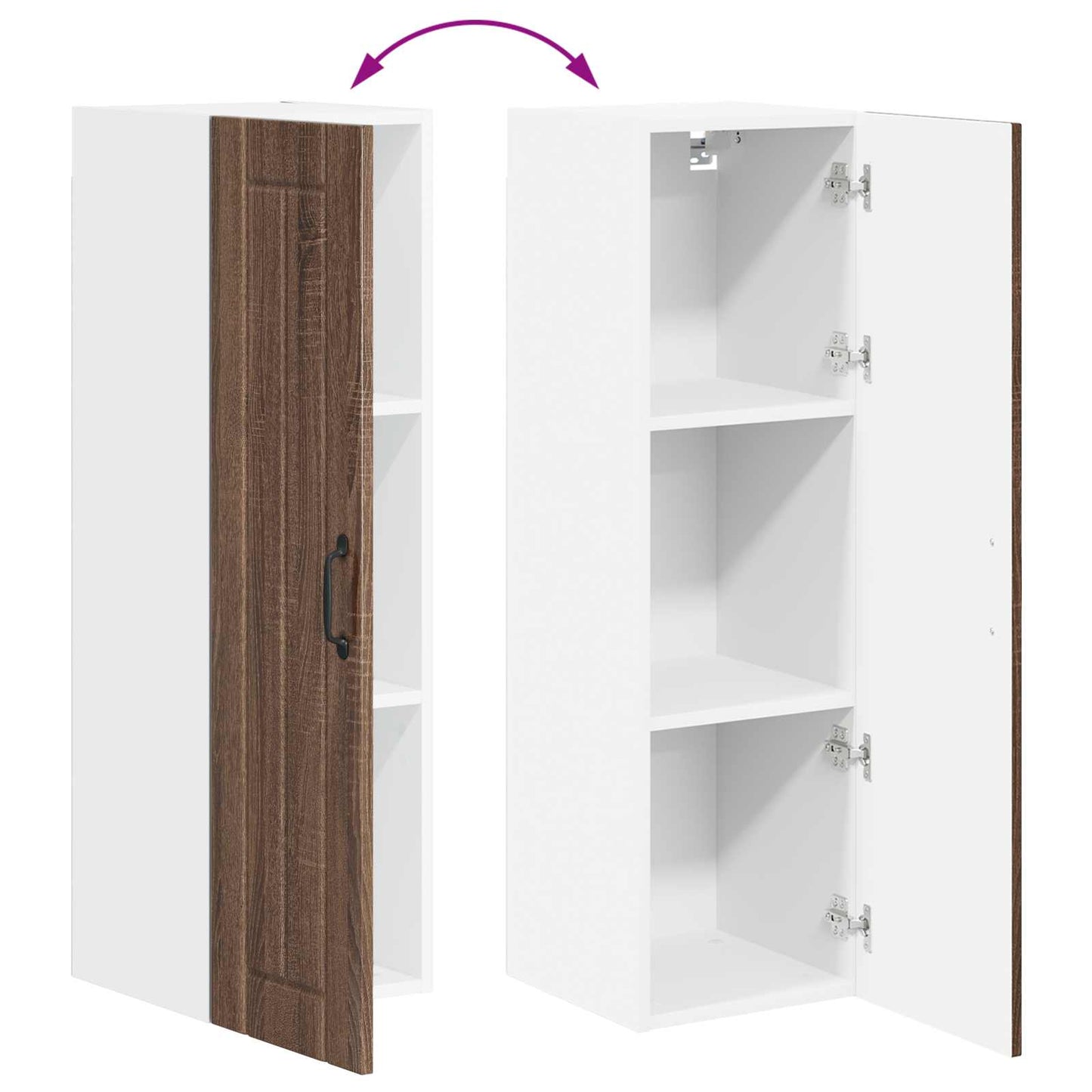 Küchenschrank Braun Eichen-Optik 30 x 31 x 100 cm Holzwerkstoff