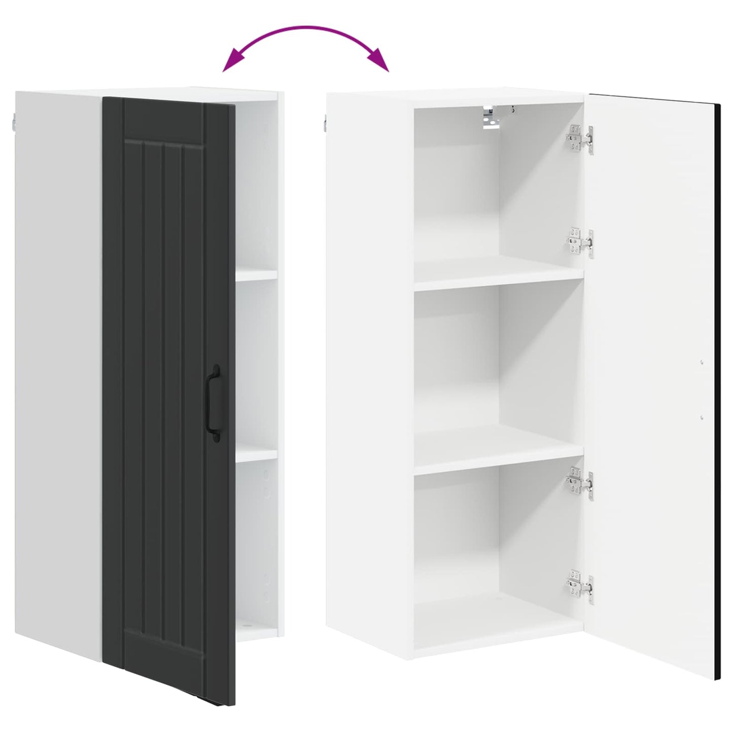 vidaXL Küchenschrank Schwarz 40 x 31 x 100 cm Holzwerkstoff