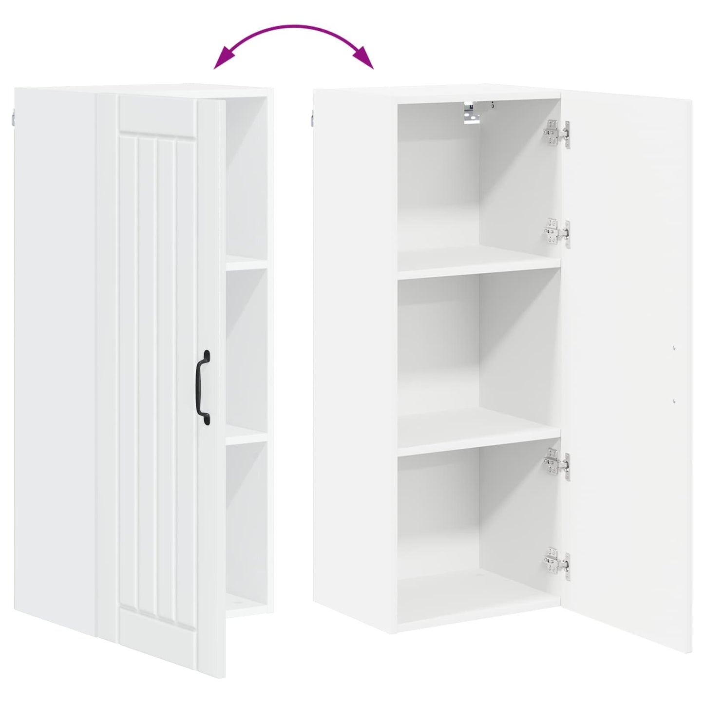 vidaXL Küchenschrank Hochglanz Weiß 40 x 31 x 100 cm Holzwerkstoff