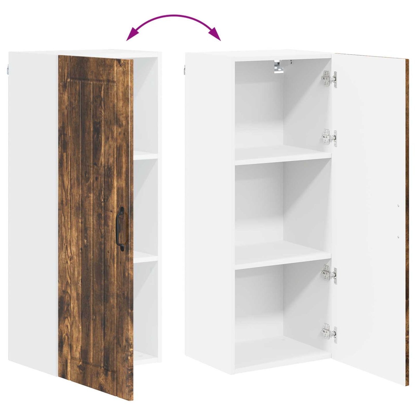 vidaXL Küchenschrank Geräucherte Eiche 40 x 31 x 100 cm Holzwerkstoff