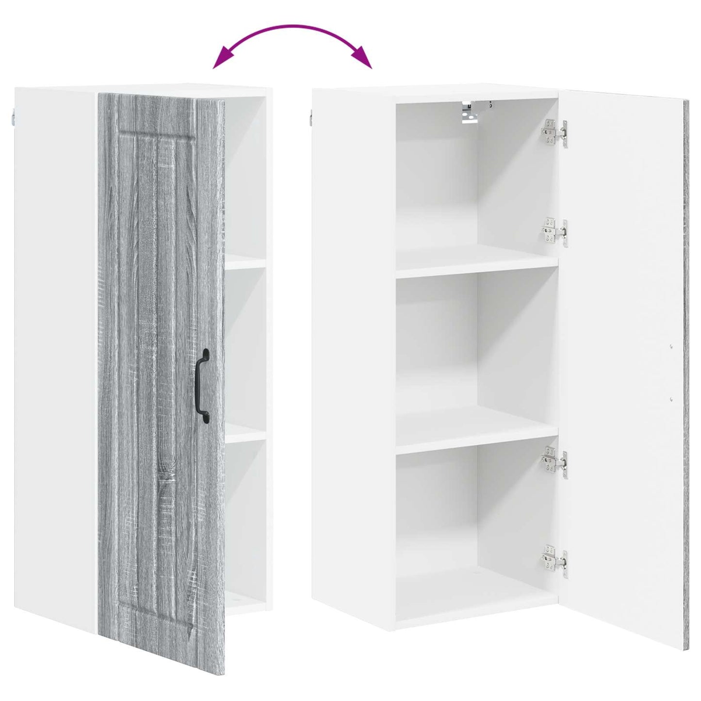 vidaXL Küchenschrank Graues Sonoma 40 x 31 x 100 cm Holzwerkstoff