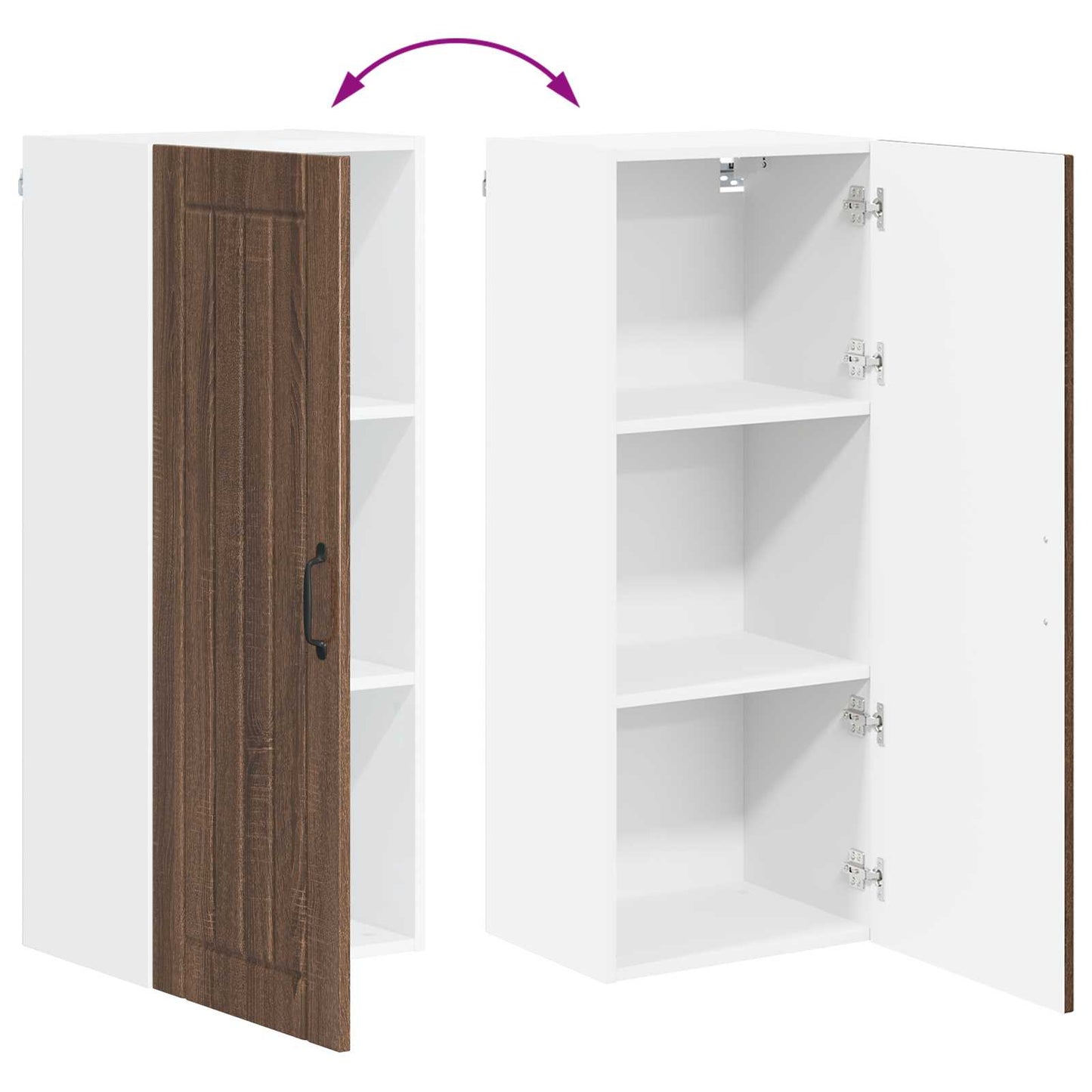 Küchenschrank Braun Eichen-Optik 40 x 31 x 100 cm Holzwerkstoff