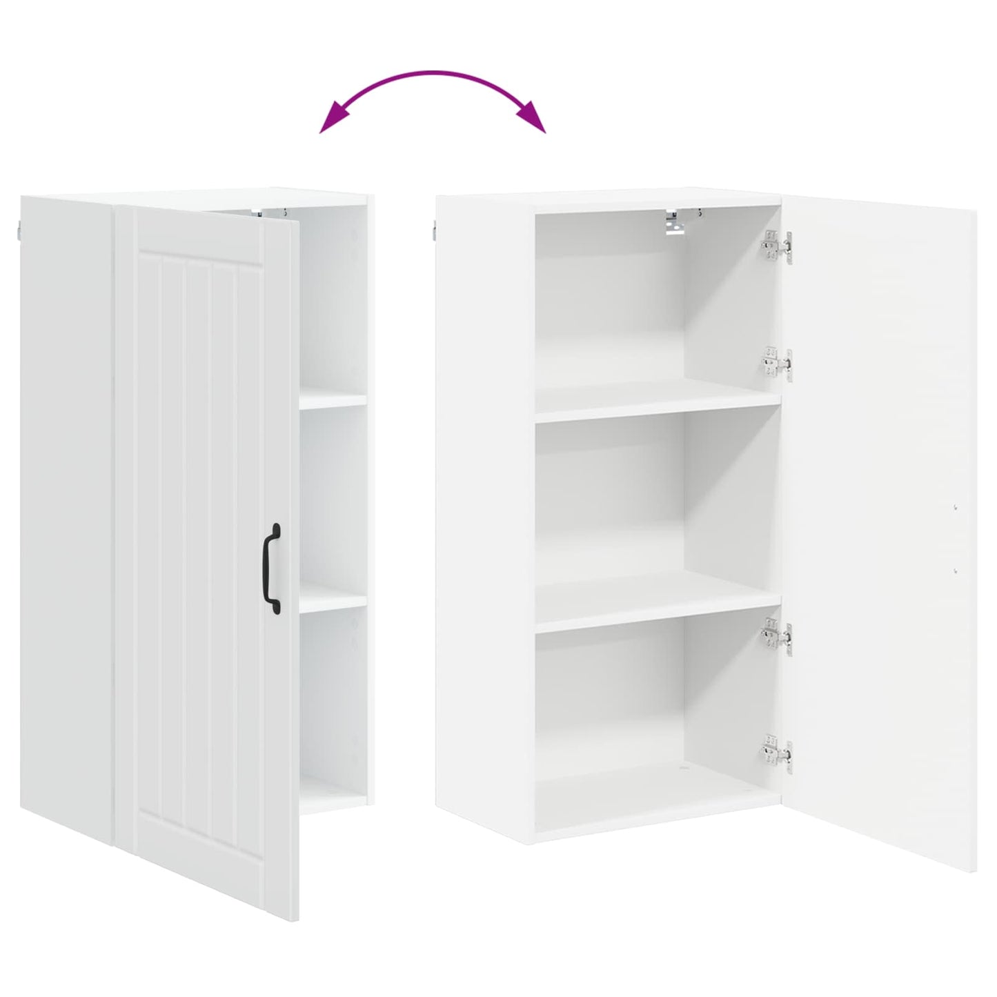 vidaXL Küchenschrank Hochglanz Weiß 50 x 31 x 100 cm Holzwerkstoff