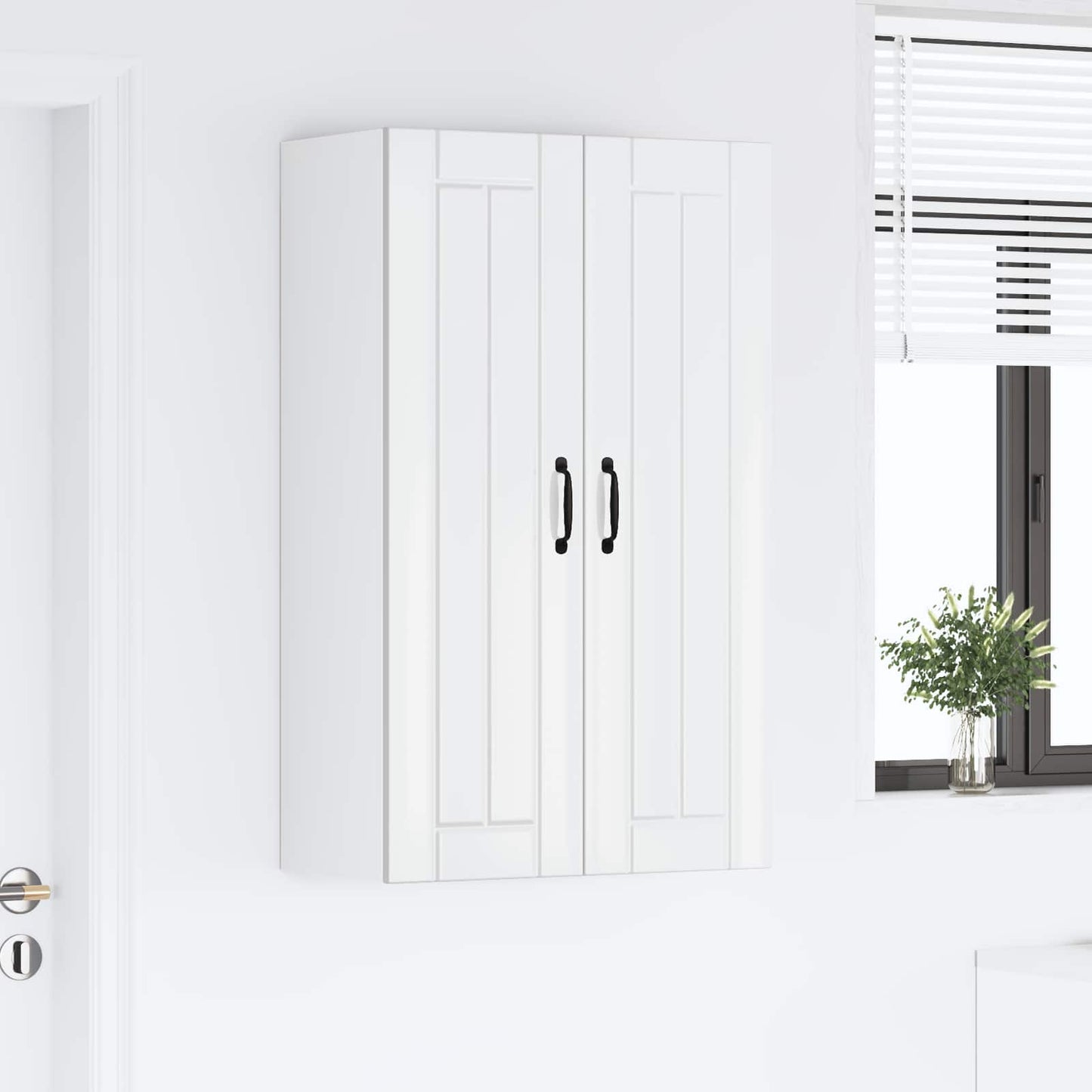 vidaXL Küchenschrank Hochglanz Weiß 60 x 31 x 100 cm Holzwerkstoff