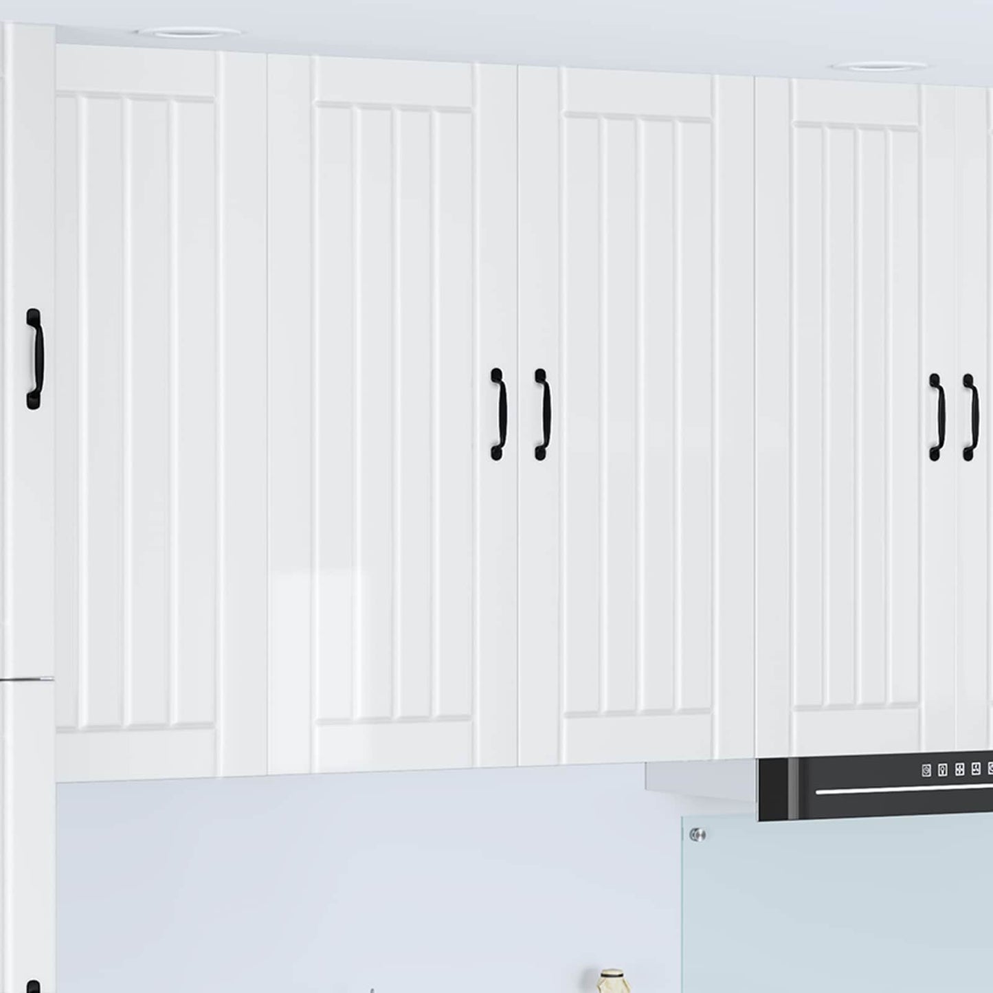 vidaXL Küchenschrank Hochglanz Weiß 80 x 31 x 100 cm Holzwerkstoff