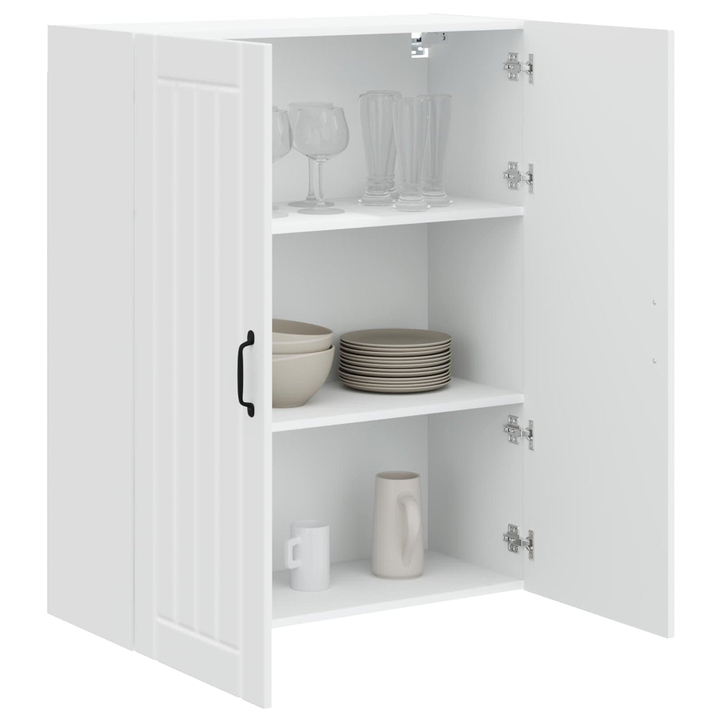 vidaXL Küchenschrank Hochglanz Weiß 80 x 31 x 100 cm Holzwerkstoff