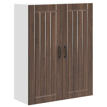 vidaXL Küchenwandschrank mit Tür Braun Eichen-Optik 80 x 31 x 100 cm