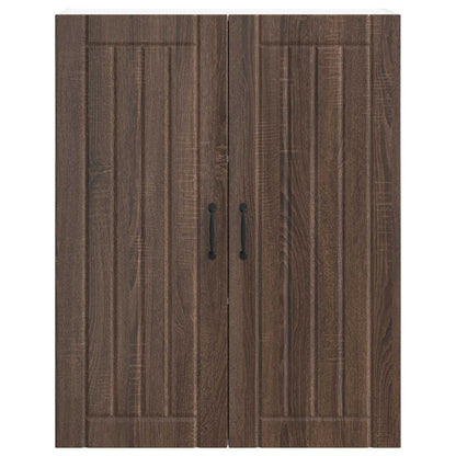 vidaXL Küchenwandschrank mit Tür Braun Eichen-Optik 80 x 31 x 100 cm