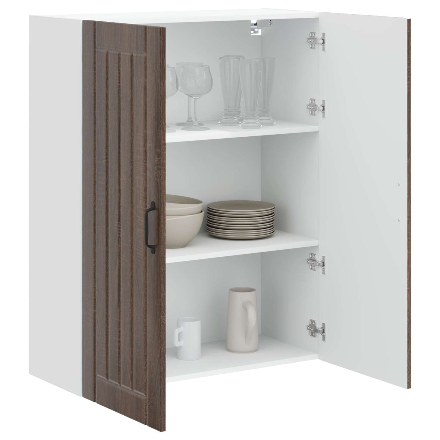 vidaXL Küchenwandschrank mit Tür Braun Eichen-Optik 80 x 31 x 100 cm