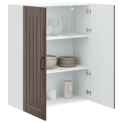 vidaXL Küchenwandschrank mit Tür Braun Eichen-Optik 80 x 31 x 100 cm