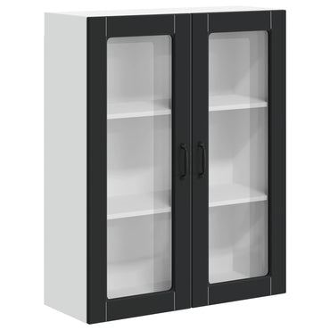 vidaXL Küchenwandschrank Schwarz 80 x 31 x 100 cm Holzwerkstoff