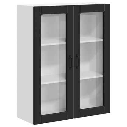 Küchenwandschrank Schwarz 80 x 31 x 100 cm Holzwerkstoff