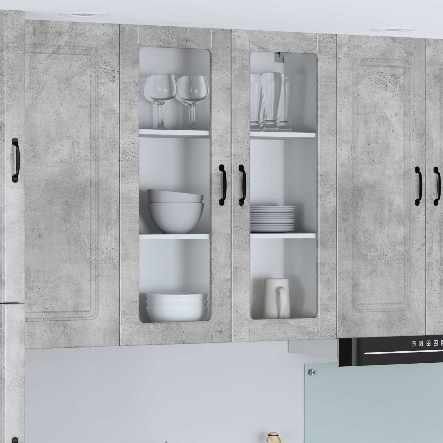 vidaXL Küchenwandschrank Beton Grau 80 x 31 x 100 cm Holzwerkstoff