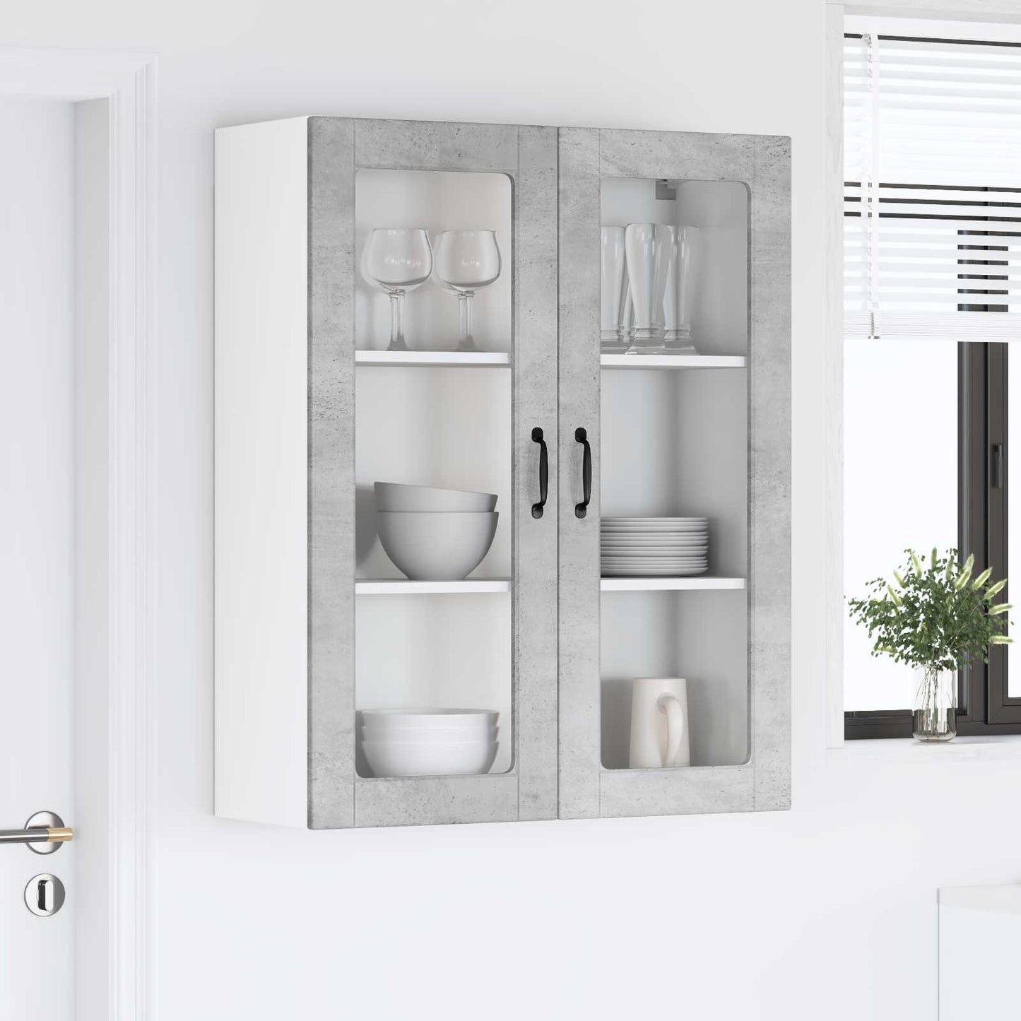 vidaXL Küchenwandschrank Beton Grau 80 x 31 x 100 cm Holzwerkstoff