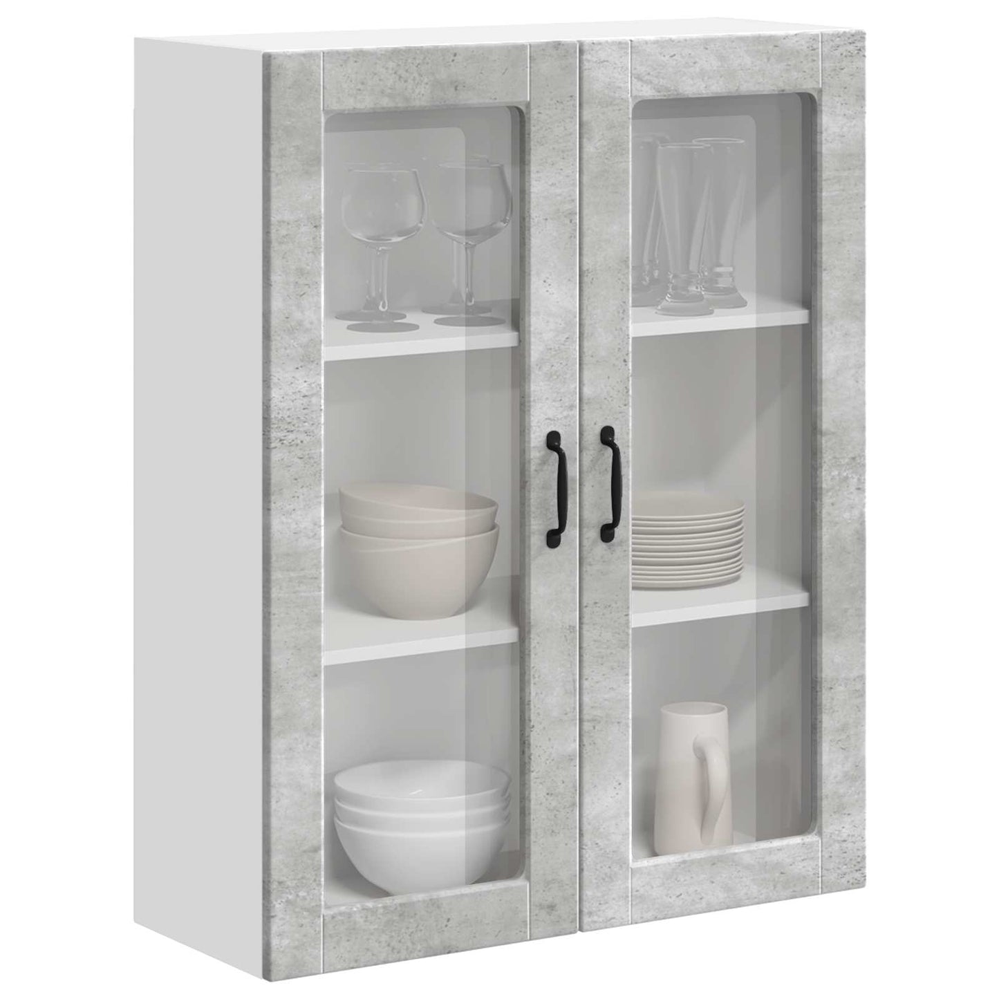 vidaXL Küchenwandschrank Beton Grau 80 x 31 x 100 cm Holzwerkstoff