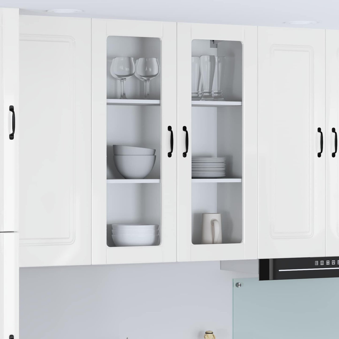 vidaXL Küchenwandschrank Hochglanz Weiß 80 x 31 x 100 cm Holzwerkstoff