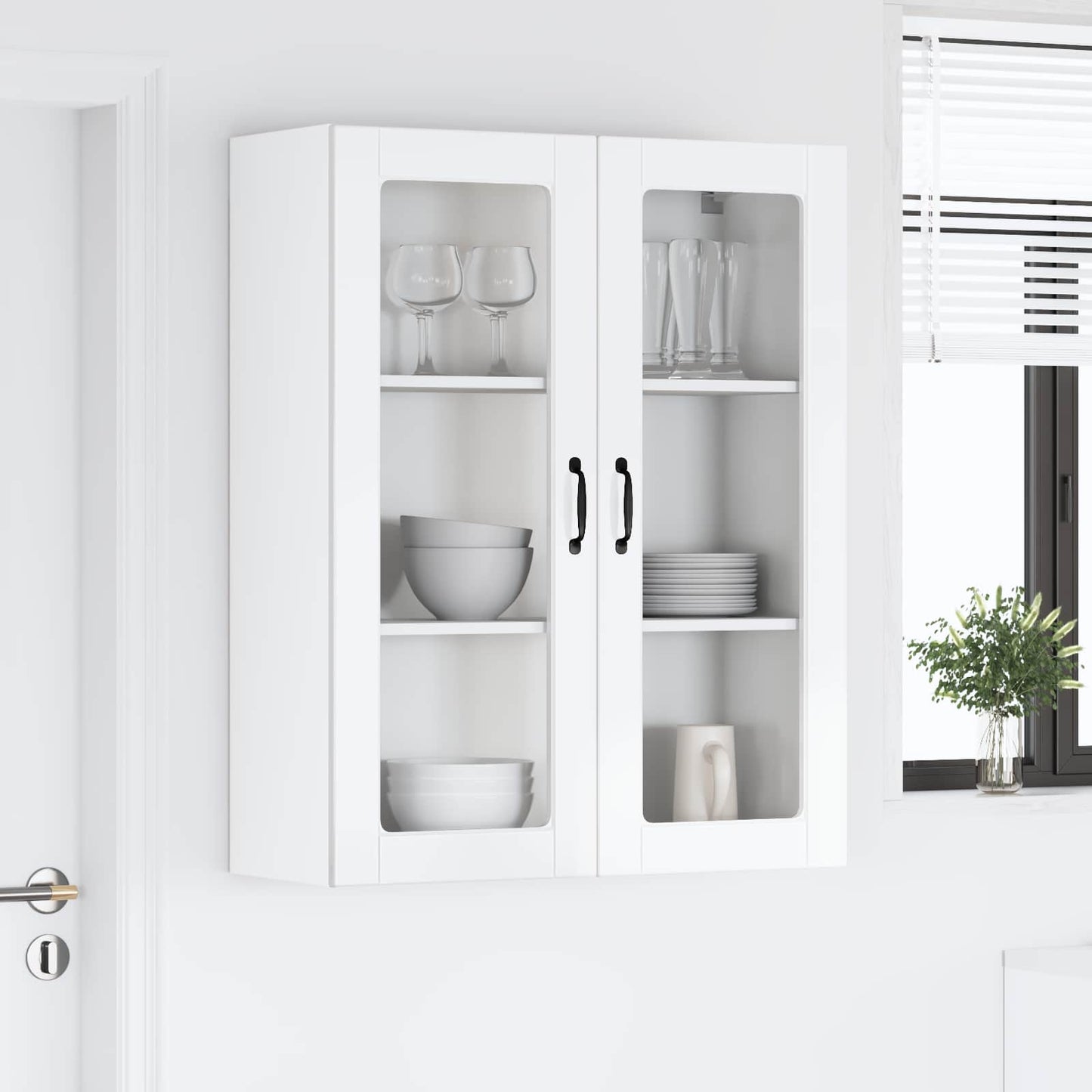 vidaXL Küchenwandschrank Hochglanz Weiß 80 x 31 x 100 cm Holzwerkstoff