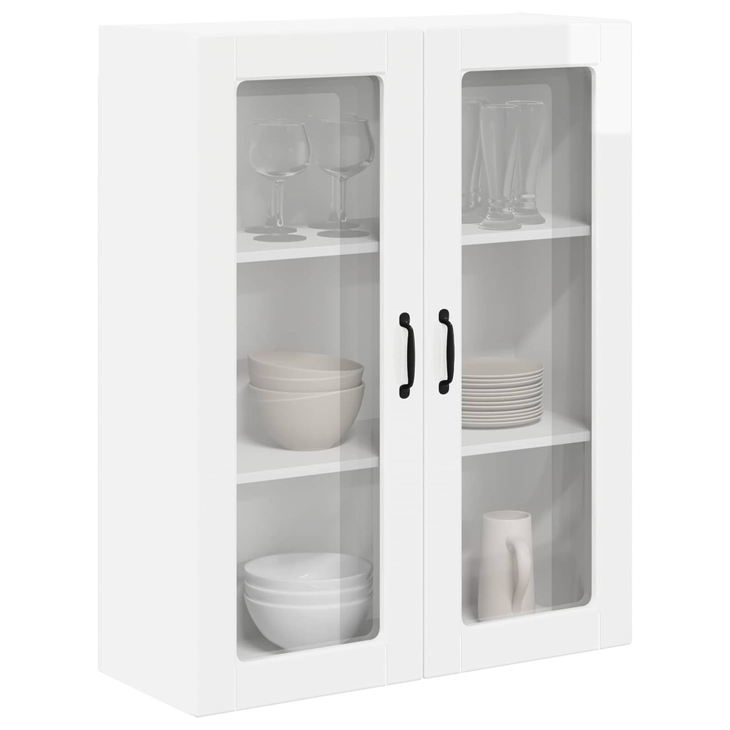 vidaXL Küchenwandschrank Hochglanz Weiß 80 x 31 x 100 cm Holzwerkstoff