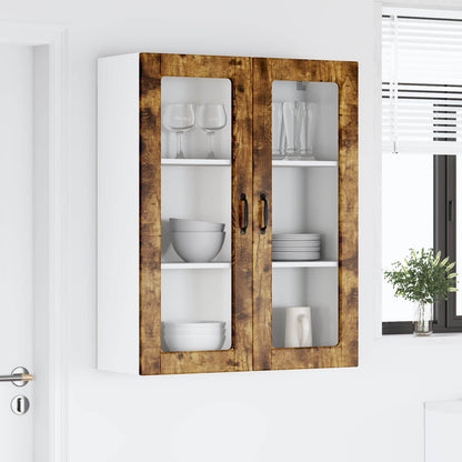 vidaXL Küchenwandschrank mit Tür Geräucherte Eiche 80 x 31 x 100 cm