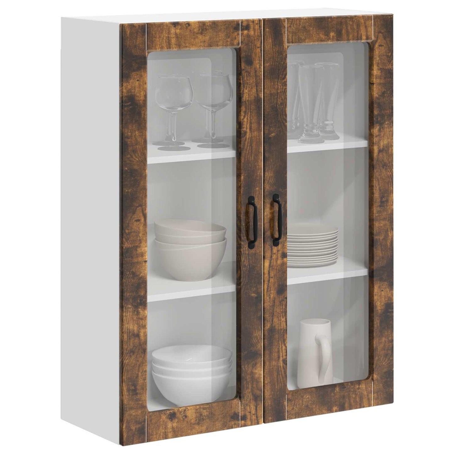 vidaXL Küchenwandschrank mit Tür Geräucherte Eiche 80 x 31 x 100 cm