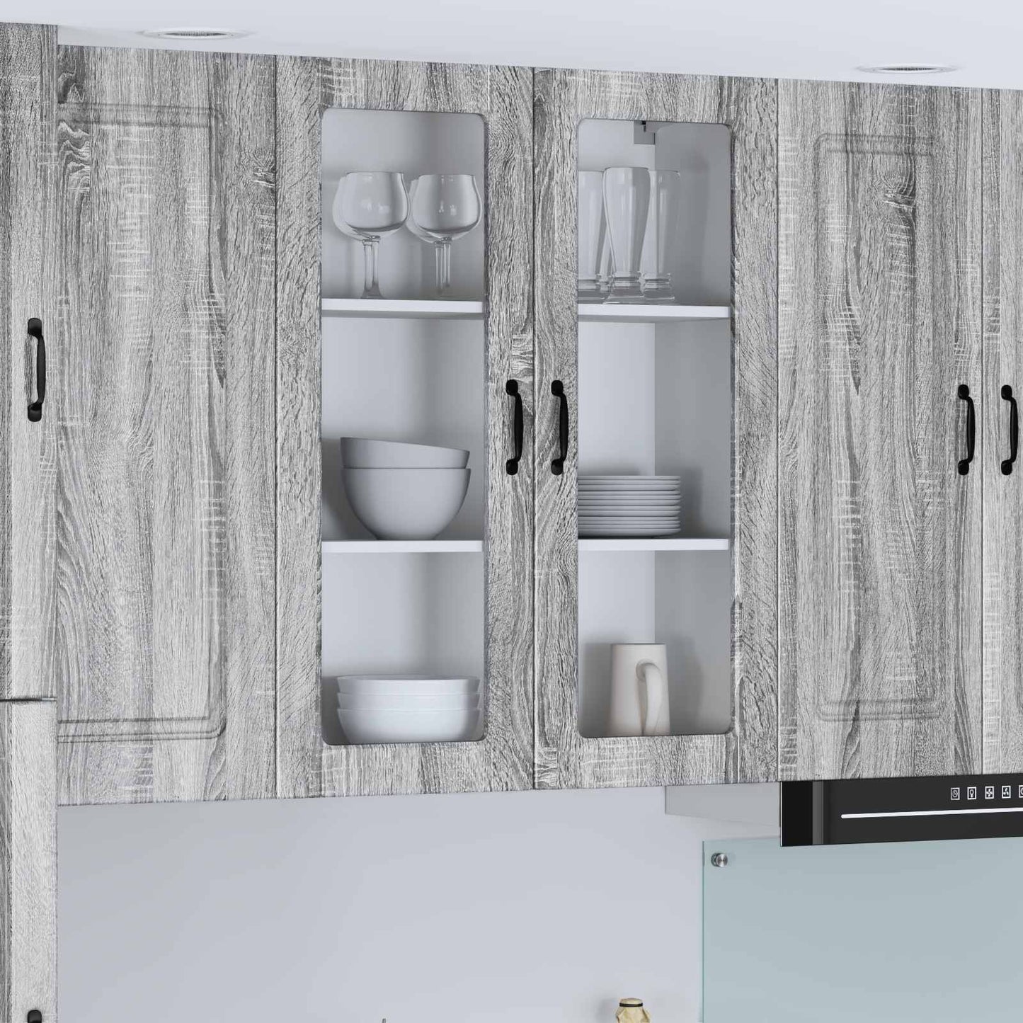 vidaXL Küchenwandschrank Graues Sonoma 80 x 31 x 100 cm Holzwerkstoff
