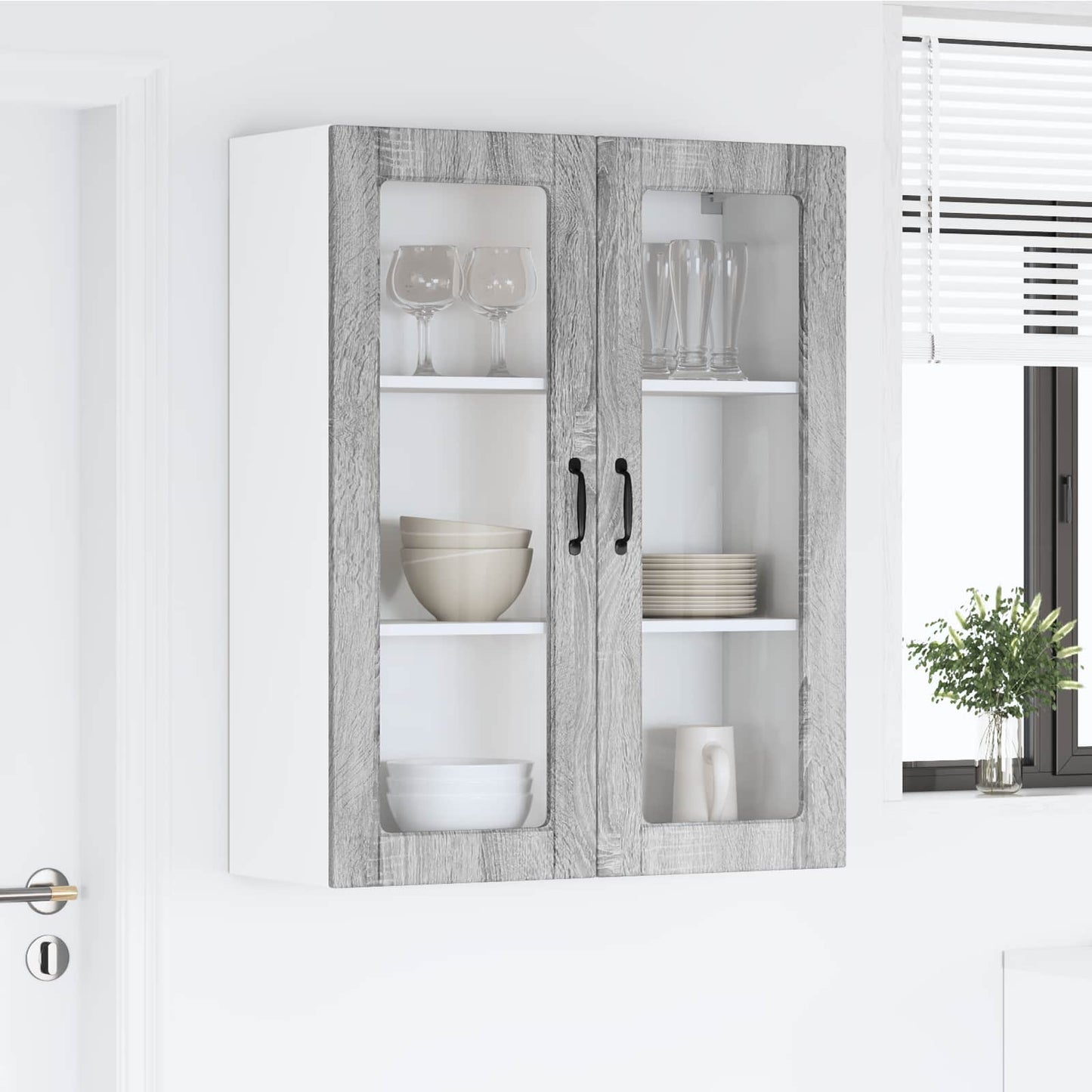 vidaXL Küchenwandschrank Graues Sonoma 80 x 31 x 100 cm Holzwerkstoff